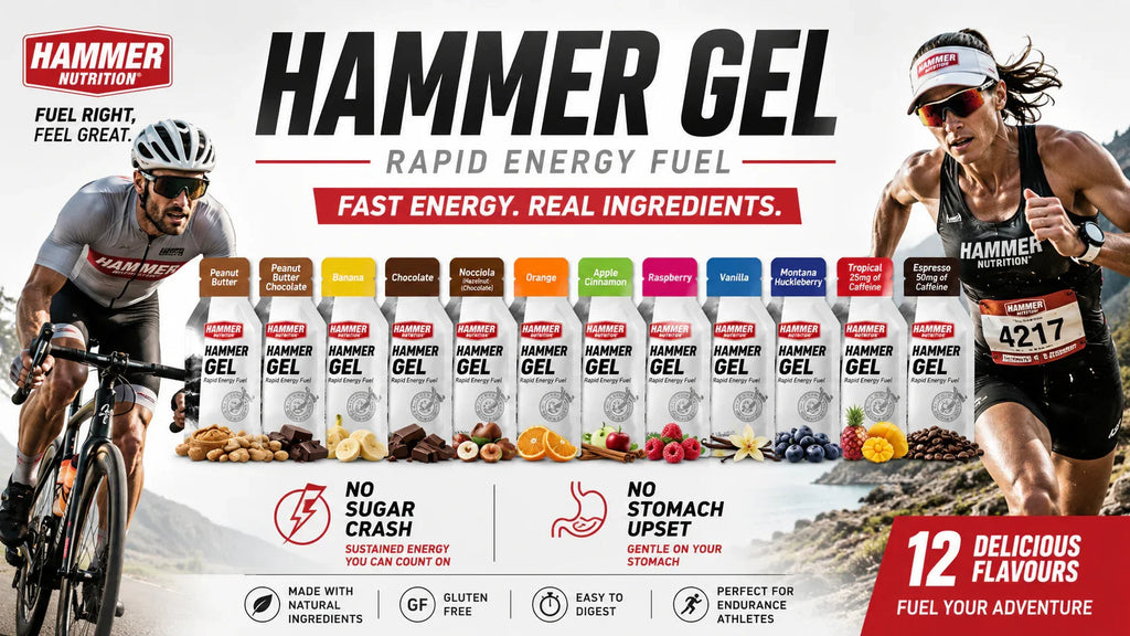 Hammer Gel energy gel sachets for endurance athletes by Hammer Nutrition UK