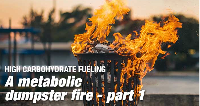 HIGH CARBOHYDRATE ATHLETIC FUELLING. A FAD METABOLIC DUMPSTER FIRE , PART 1