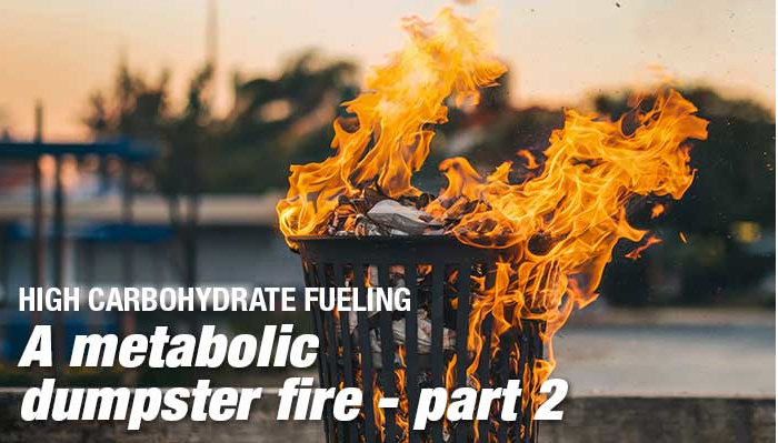 HIGH CARBOHYDRATE ATHLETIC FUELLING. A FAD METABOLIC DUMPSTER FIRE , PART 2